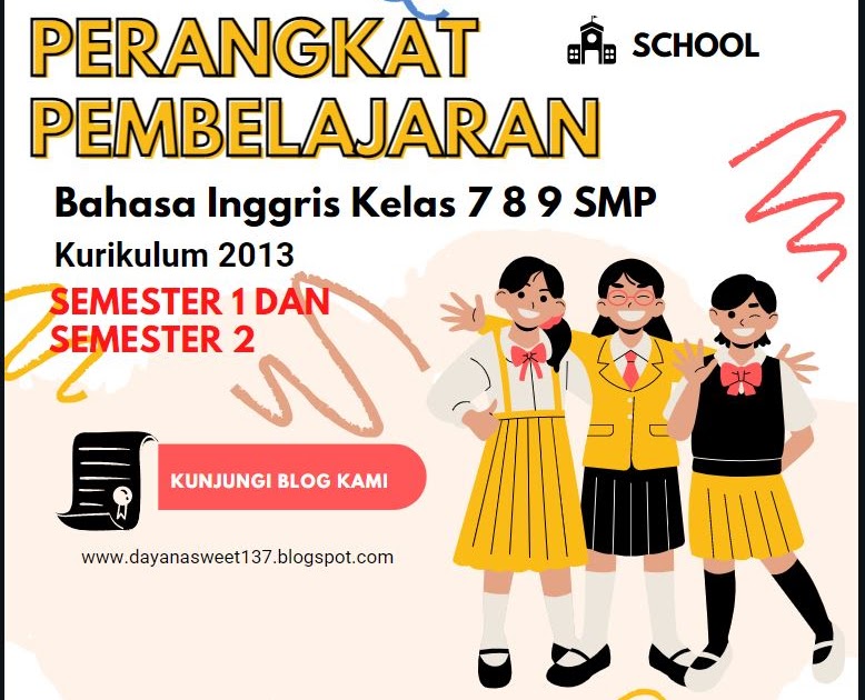 Perangkat Pembelajaran Matematika Bahasa Inggris Kelas 7 8 9 Kurikulum 2013 Revisi