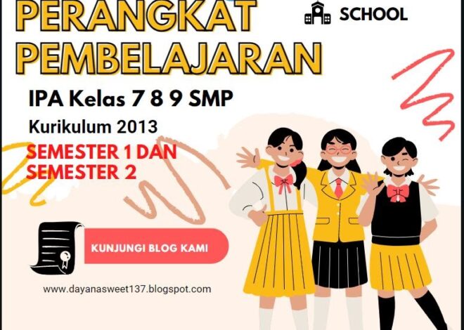 Perangkat Pembelajaran IPA SMP Kelas 7 8 9 Kurikulum 2013 Revisi