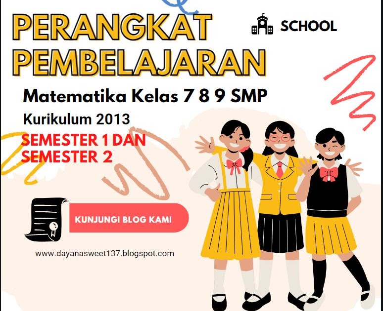 Perangkat Pembelajaran Matematika SMP Kelas 7 8 9 Kurikulum 2013 Revisi