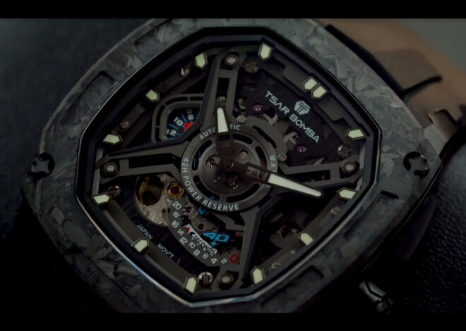 Review Jam Tangan Tsar Bomba Dark Matter 5 TB8605-04 Automatic Carbon Fiber Bezel, Skeleton Dial yang Sporty