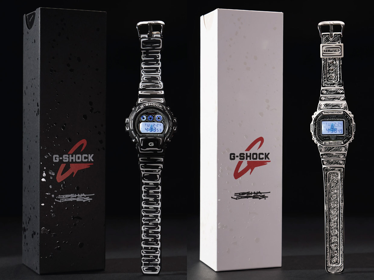 G-Shock x Joshua Vides Rilis DW-5600JV-7 dan DW-6900-1 Terinspirasi Komik Hitam – Putih