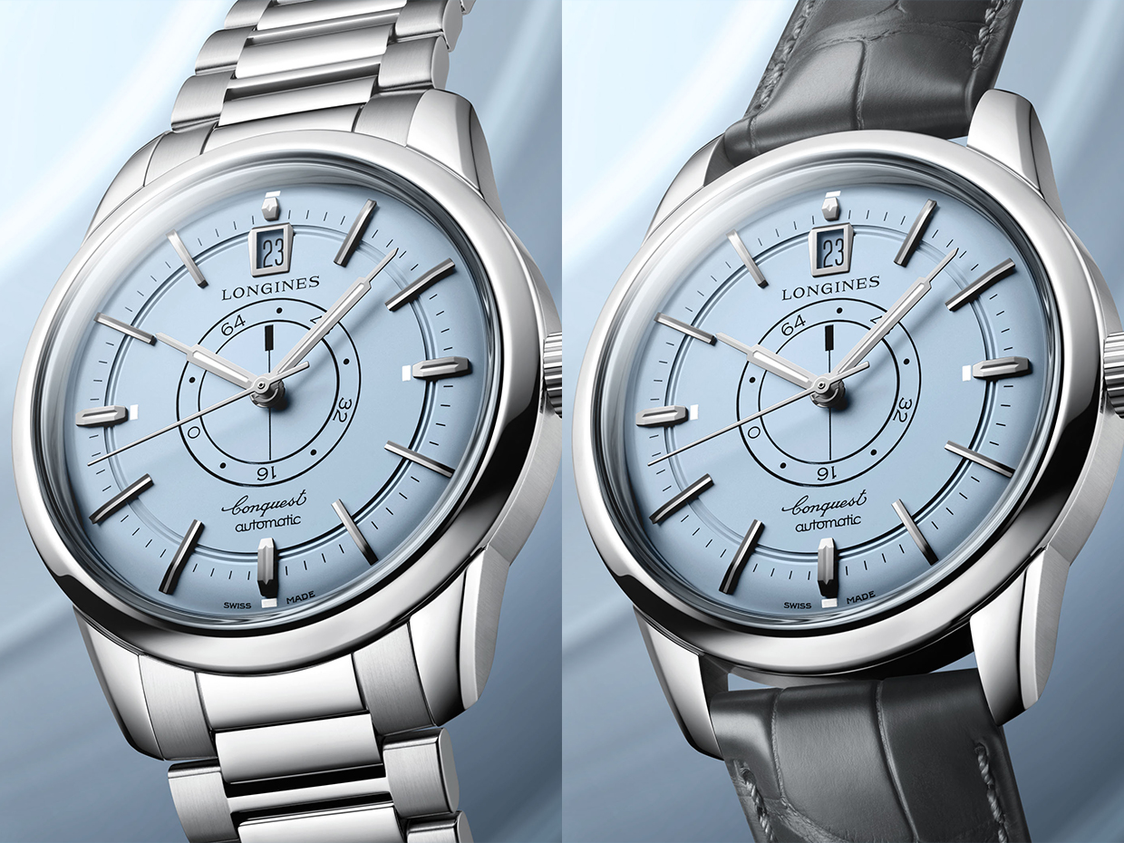 Longines Rilis Koleksi Conquest Heritage Central Power Reserve Dalam Light Blue Dial