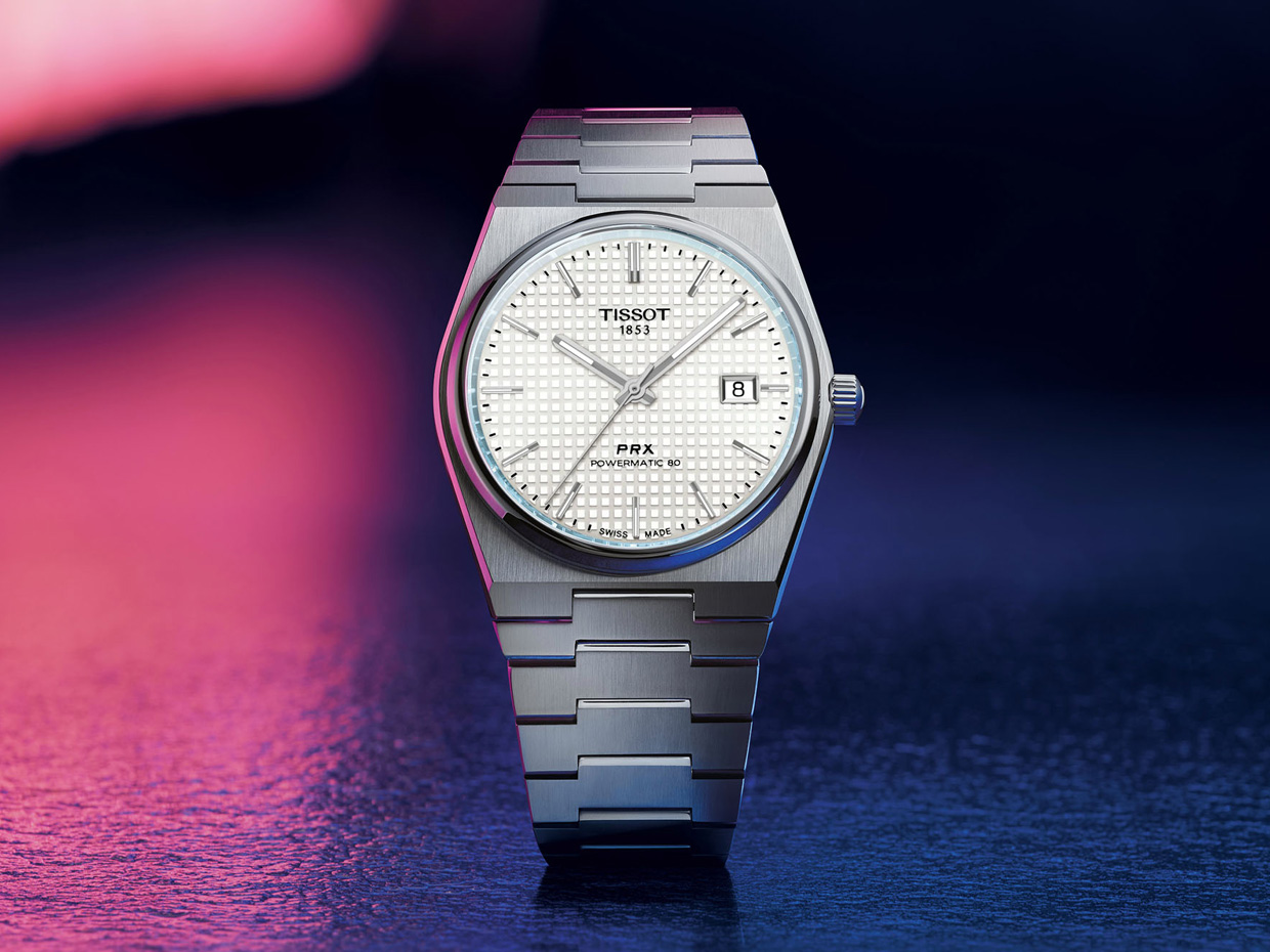 Tissot Rilis PRX 40 mm Powermatic 80 dengan Mother of Pearl Dial Putih